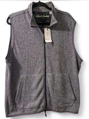 Robert Graham Men’s Gray Heather Zip Vest